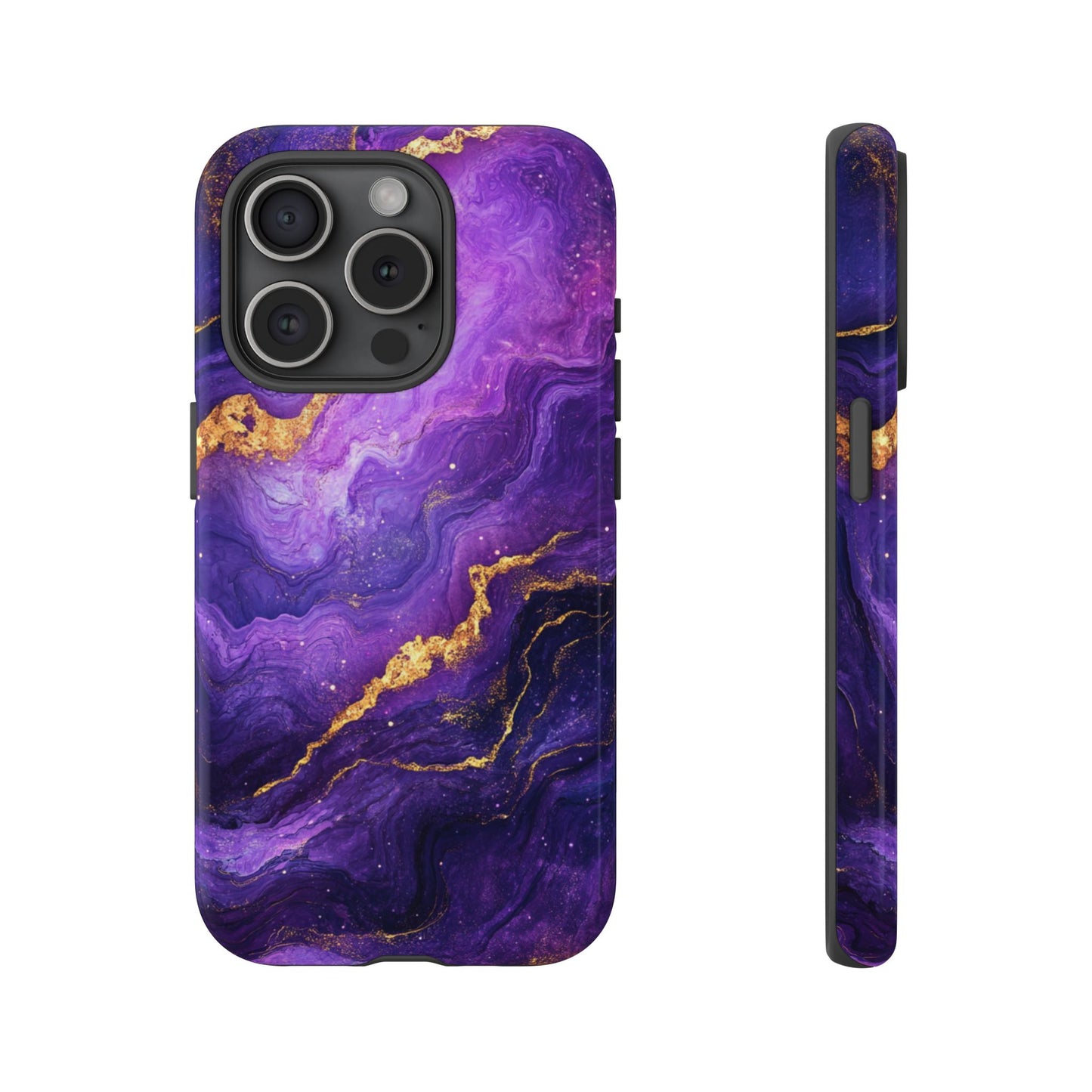 Amethyst Gold Marble – Tough iPhone Case