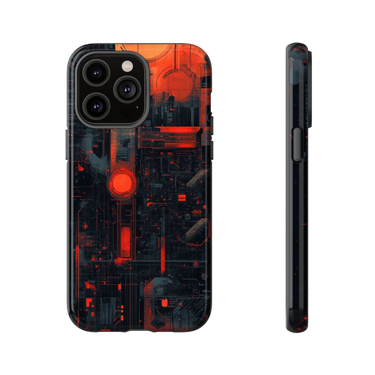 Neon Circuit Matrix – Tough iPhone Case