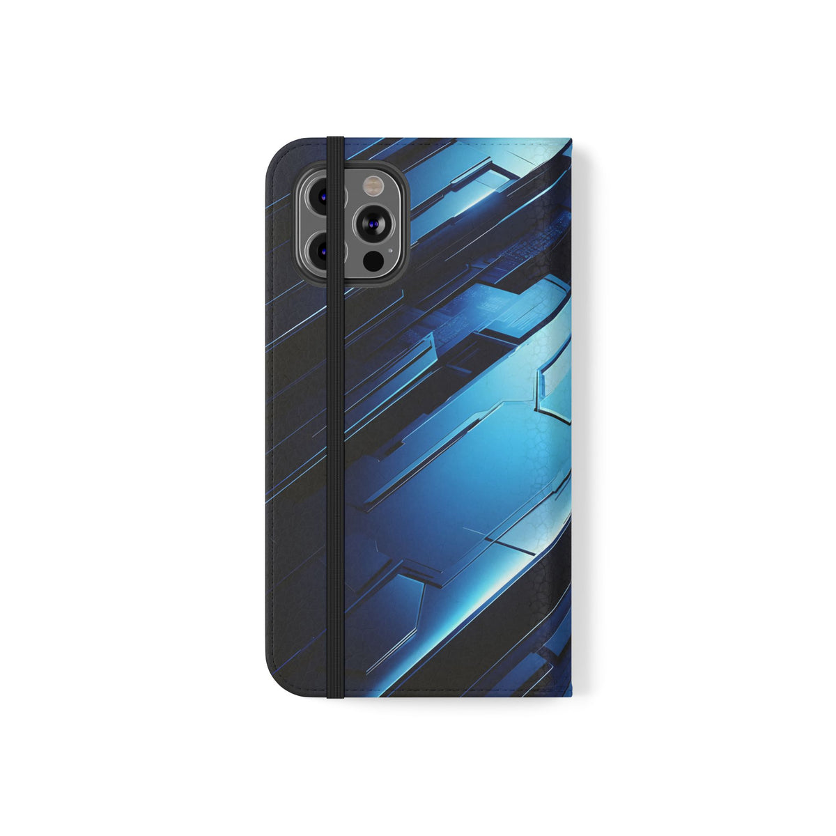 Blue Tech Matrix - Wallet Flip Case