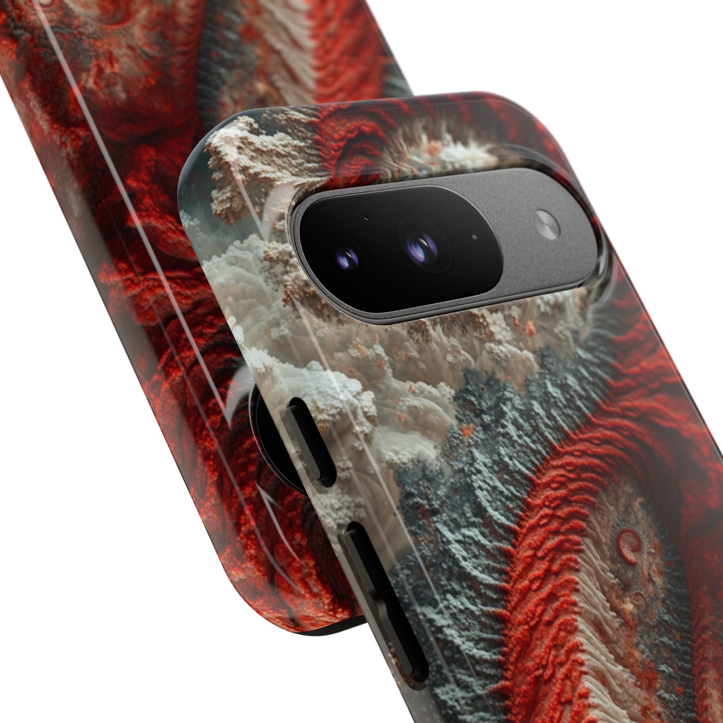 Crimson Spiral Fractal – Tough Google Pixel Case
