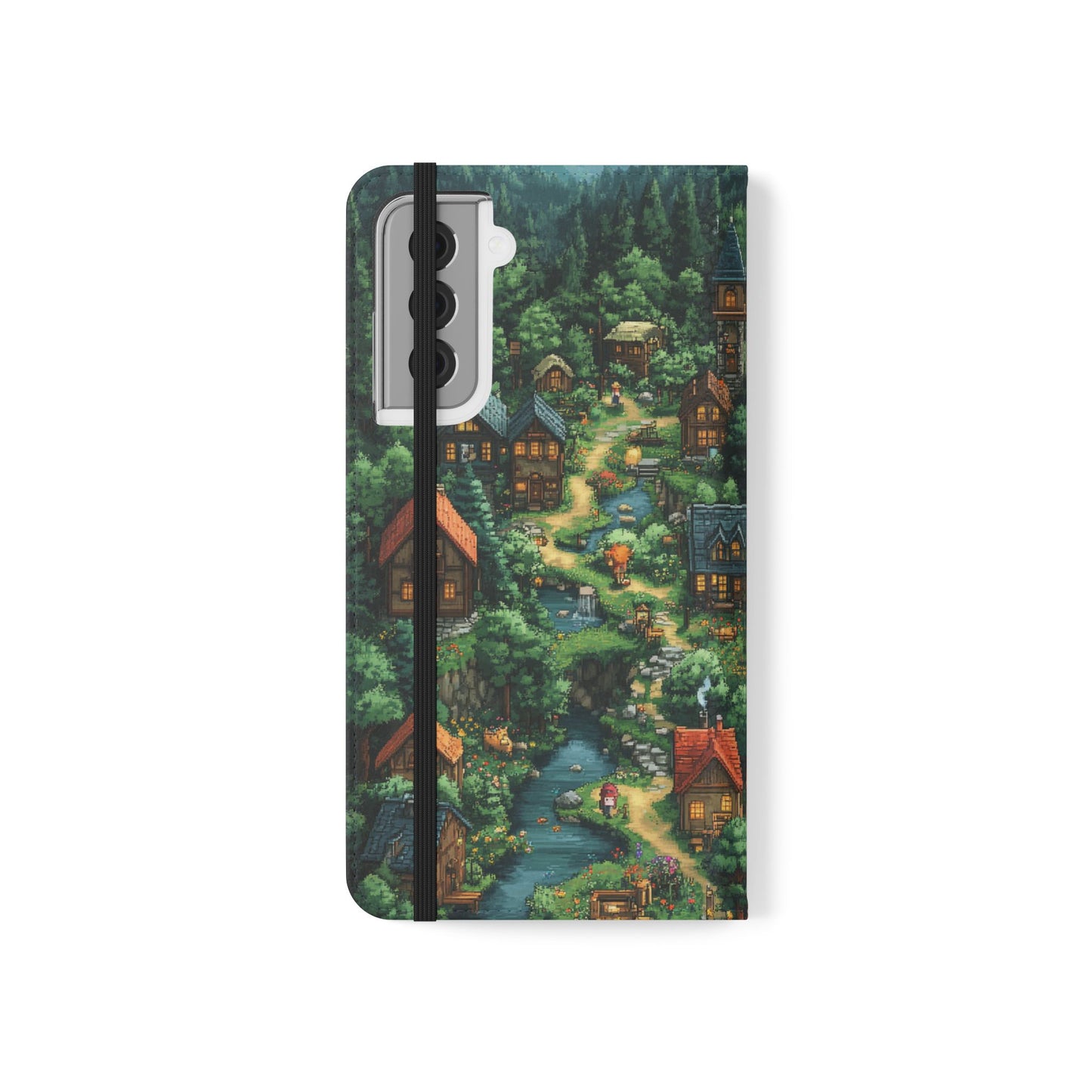 Pixel Forest Hamlet - Wallet Flip Case