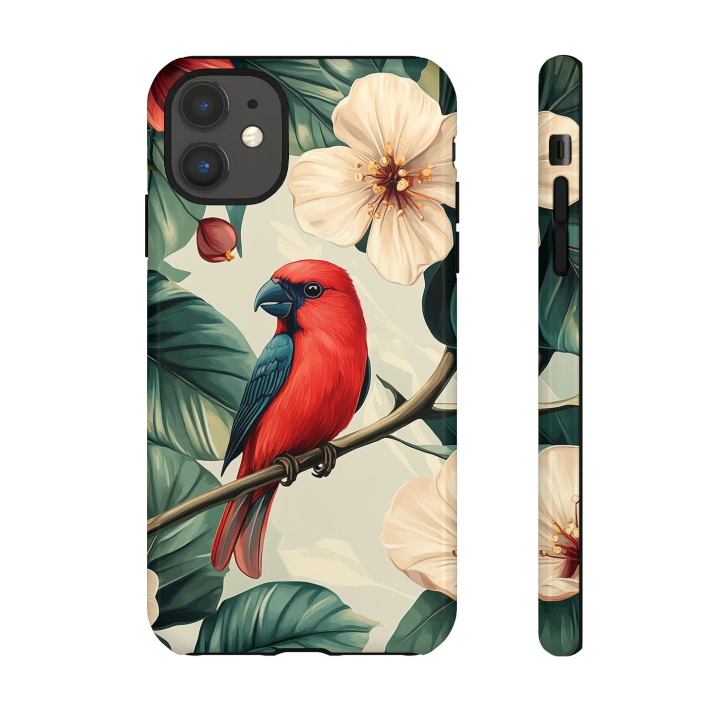 Tropical Bird and Hibiscus Phone Case – iPhone, Google Pixel, Samsung Galaxy