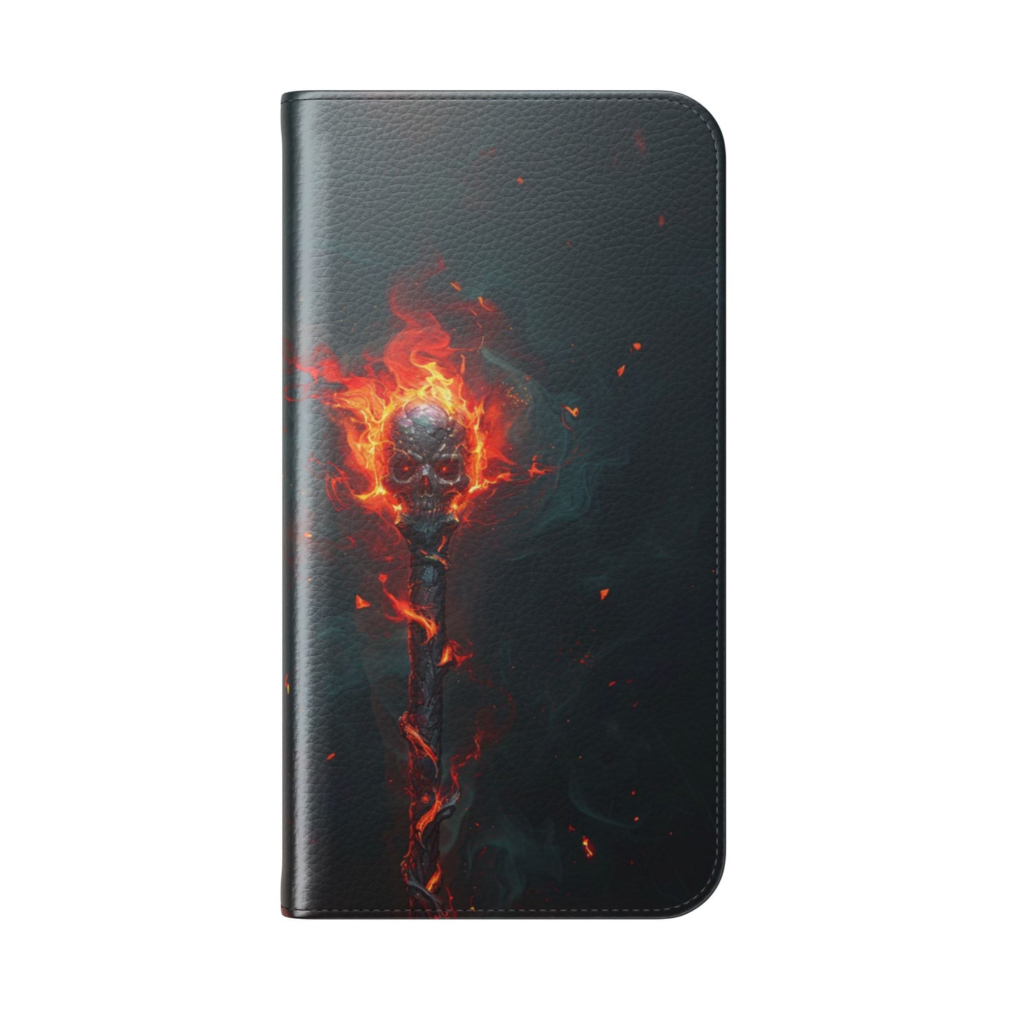 Inferno Skull Staff - Wallet Flip Case
