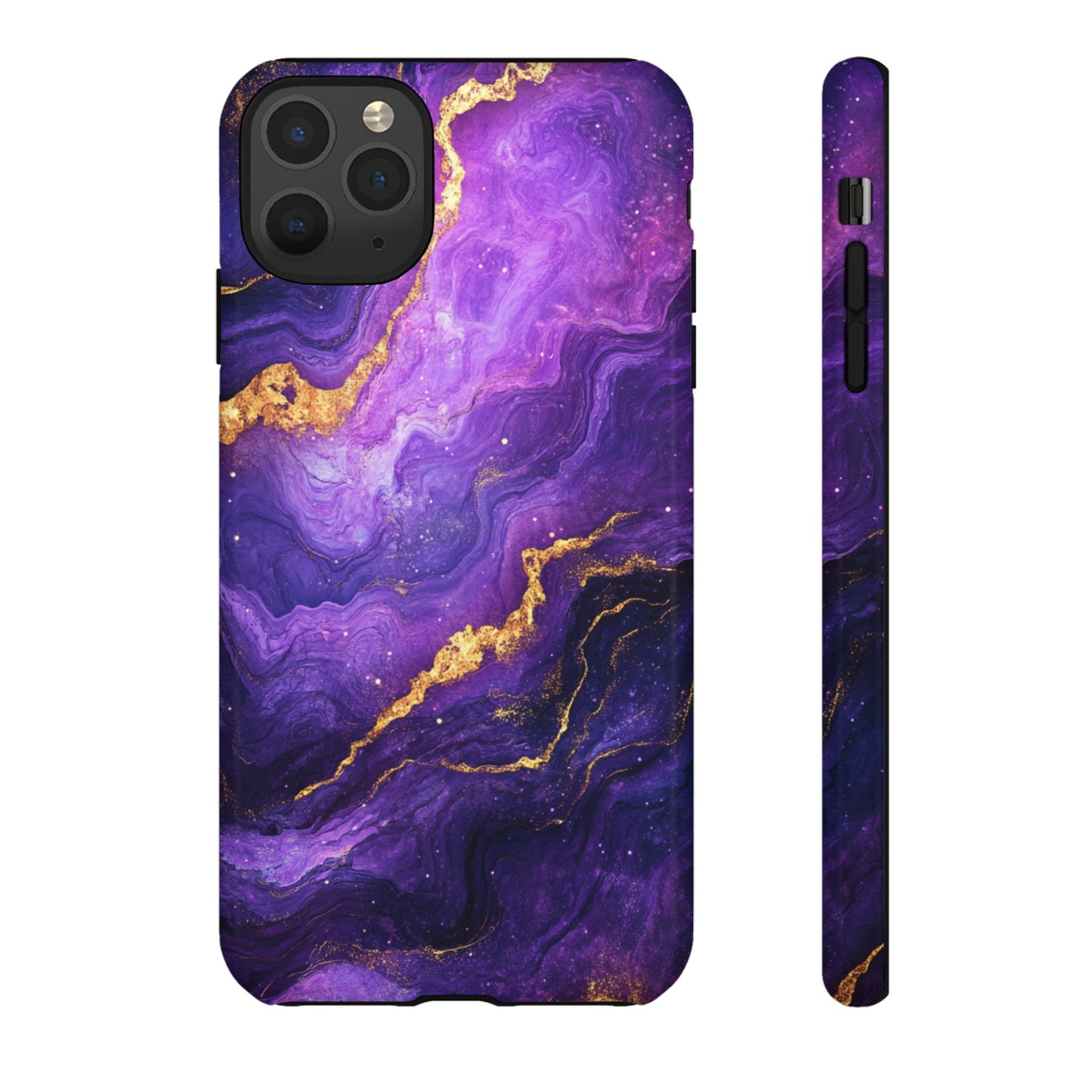 Amethyst Gold Marble – Tough iPhone Case