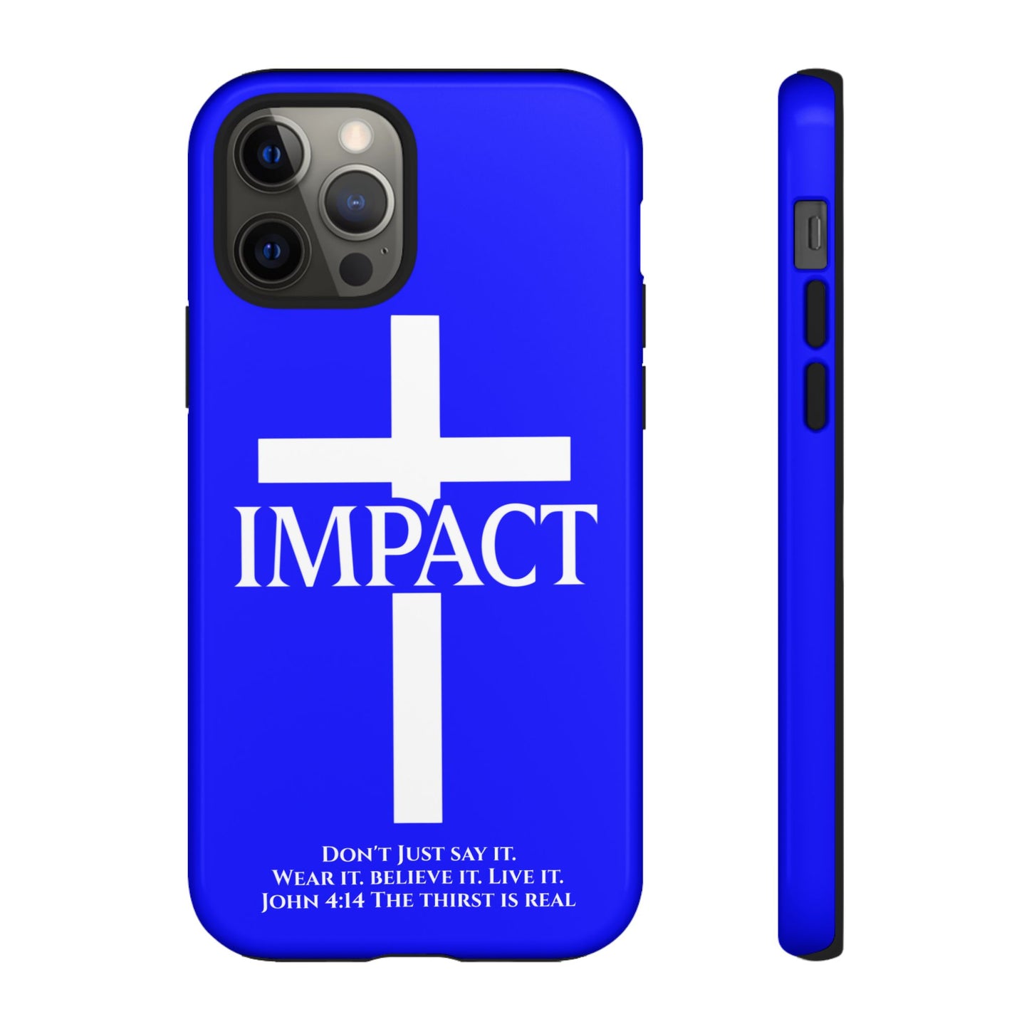 Impact Blue - Tough iPhone Case