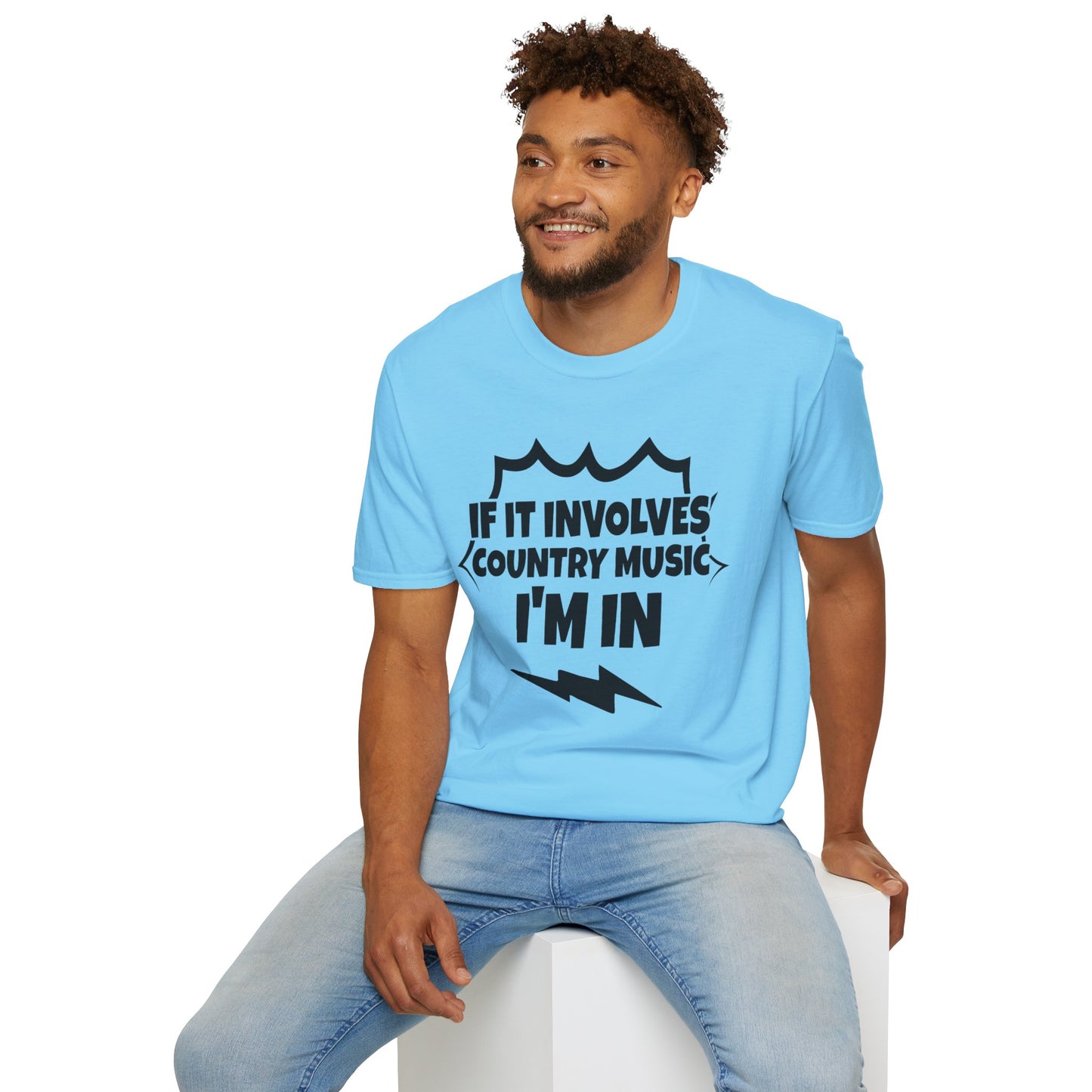 "If It Involves Country Music I'm In" Unisex Soft-Style T-Shirt