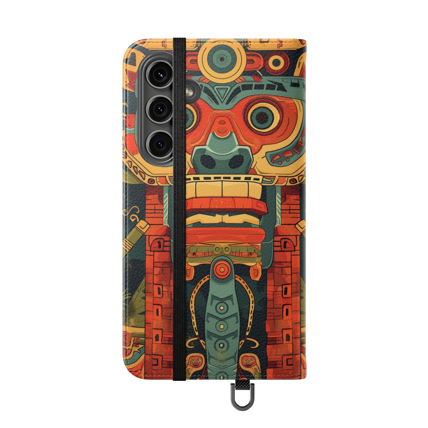 Aztec Totem Mask - Wallet Flip Case