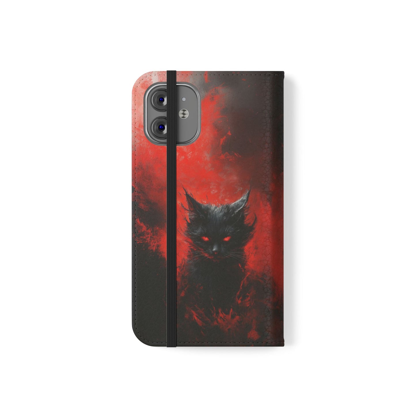 Fire Demon Black Cat - Wallet Flip Case