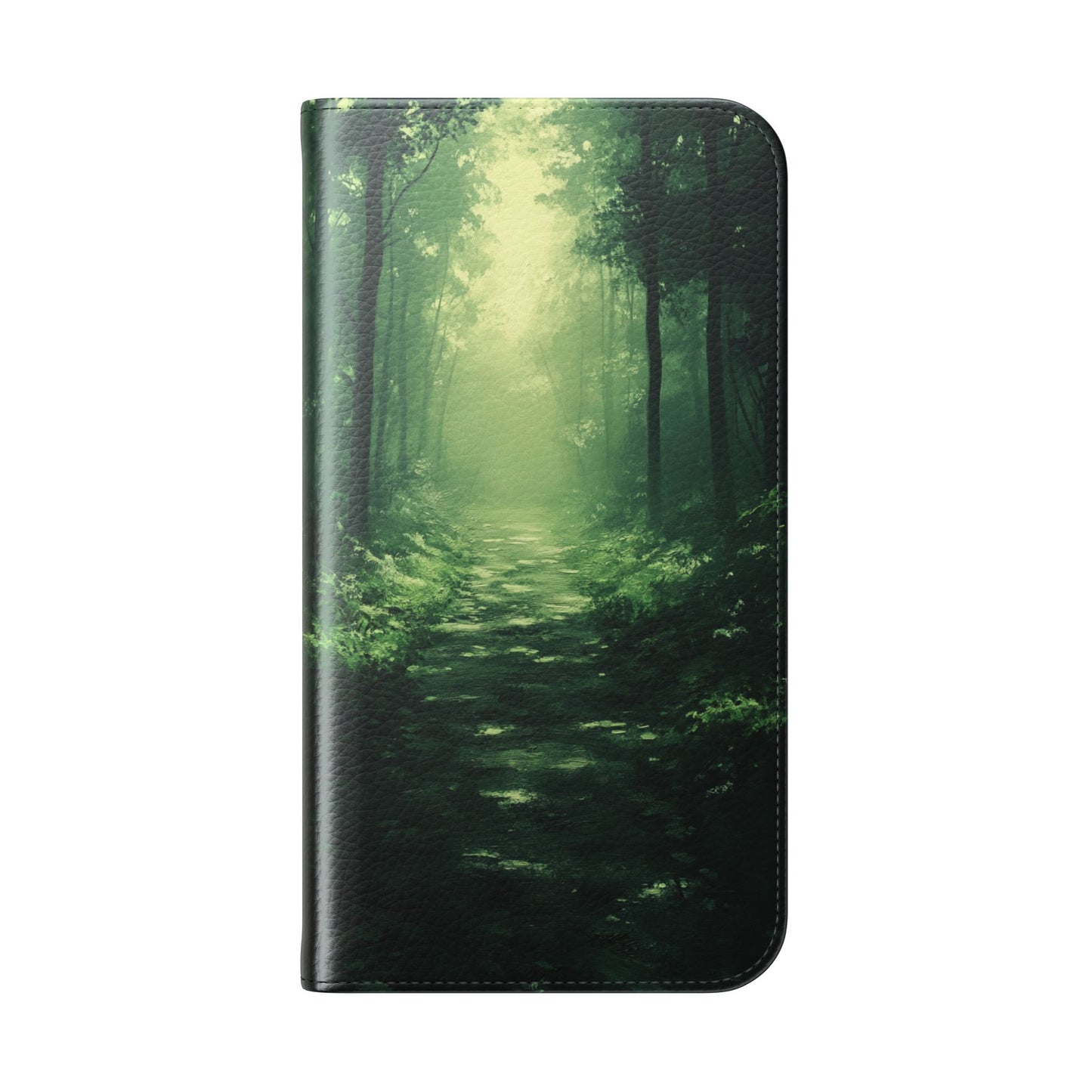 Emerald Mist Forest Path - Wallet Flip Case