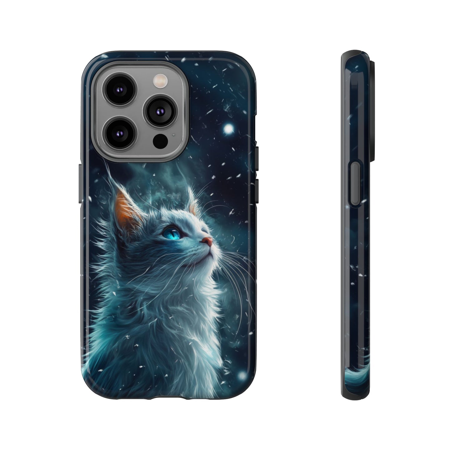 Ethereal Gaze White Cat Phone Case - iPhone, Google Pixel, Samsung Galaxy