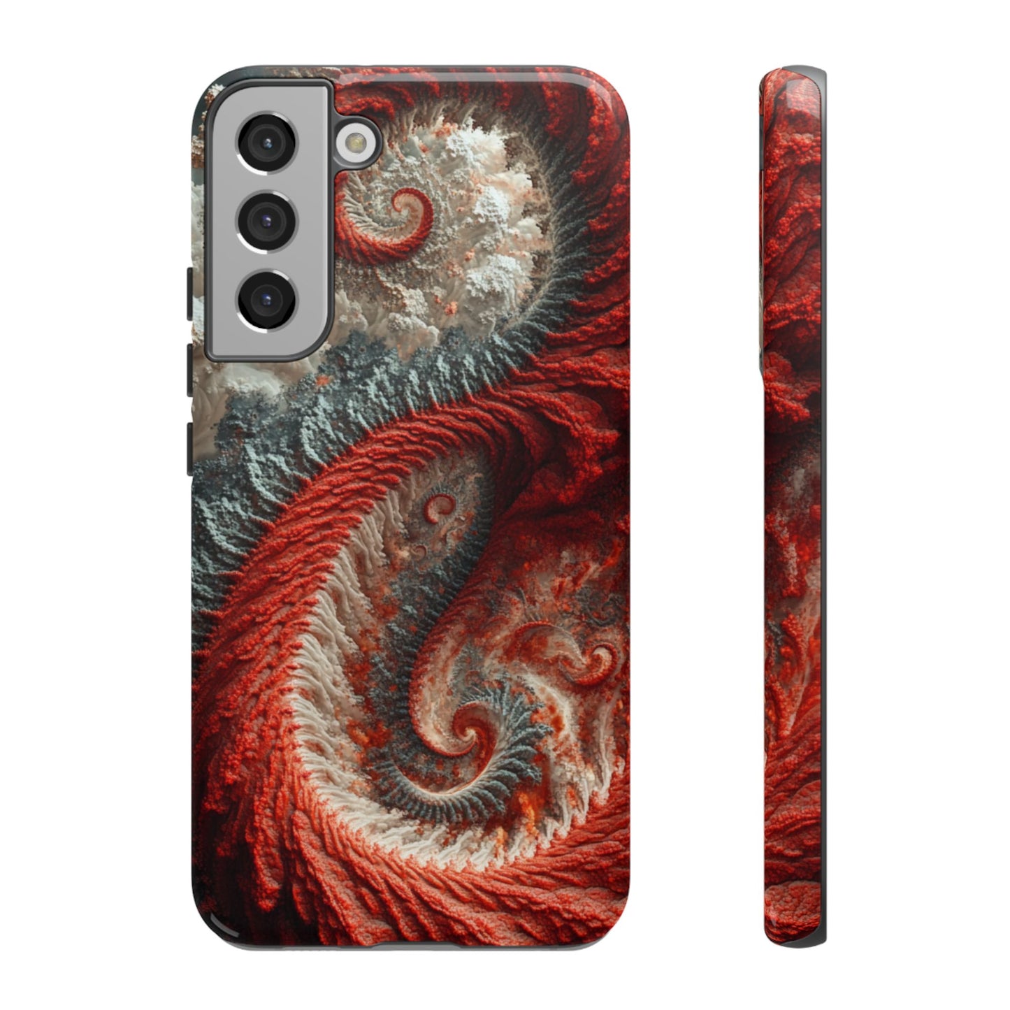 Crimson Spiral Fractal – Tough Samsung Galaxy Case