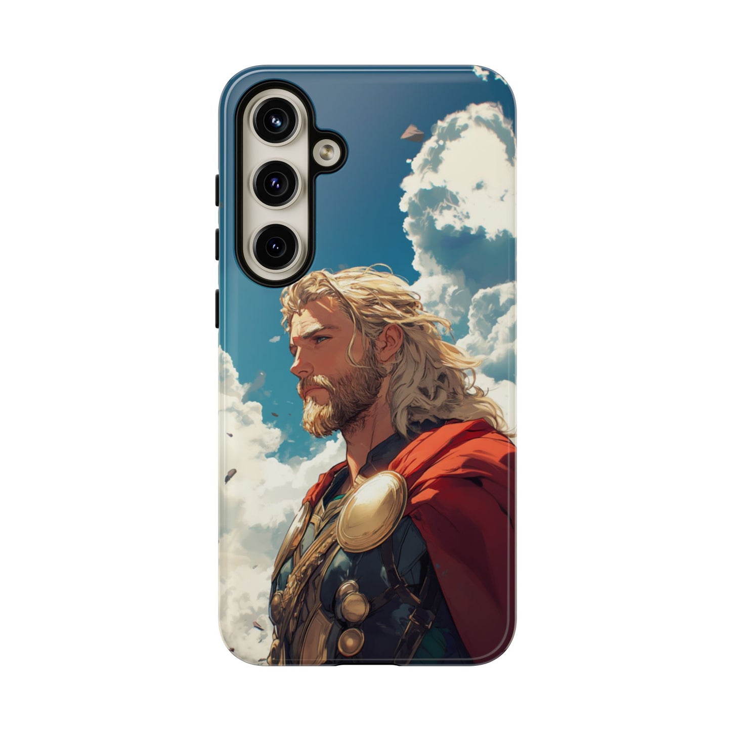 Celestial Protector: Anime-Style Thor Phone Case - iPhone, Google Pixel, Samsung