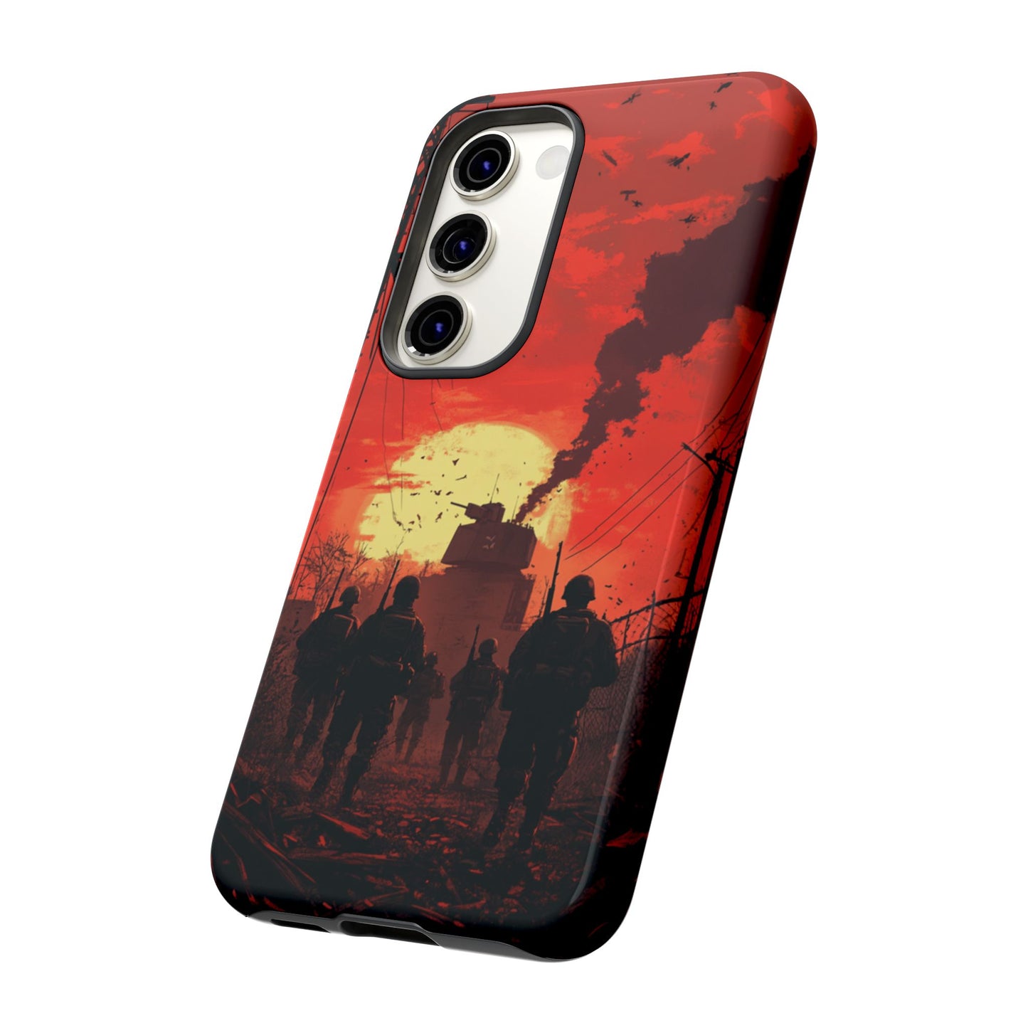 Dystopian Sunset Soldier Phone Case - iPhone, Google Pixel, Samsung Galaxy