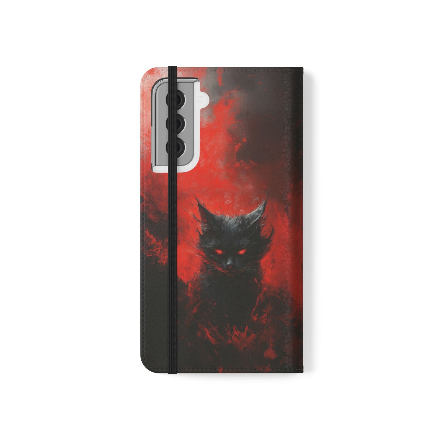 Fire Demon Black Cat - Wallet Flip Case