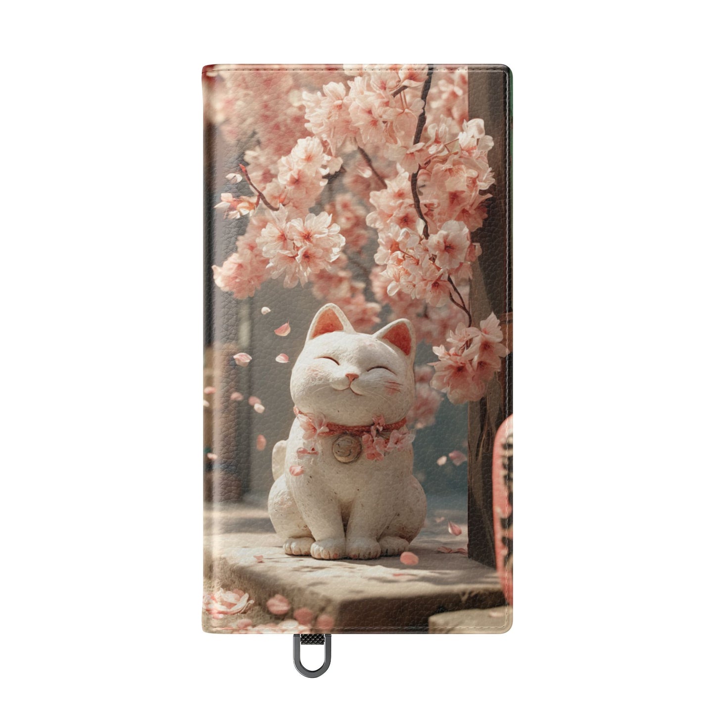 Sakura Lucky Cat - Wallet Flip Case