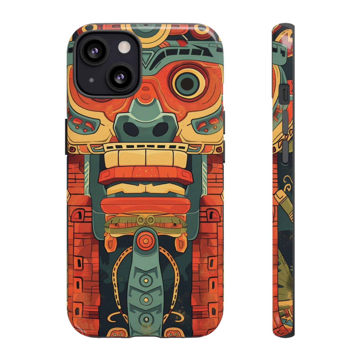 Aztec Totem Mask - Tough iPhone Case