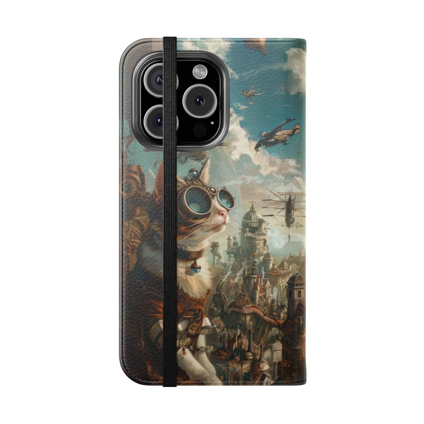 Steampunk Aviator Cat - Wallet Flip Case