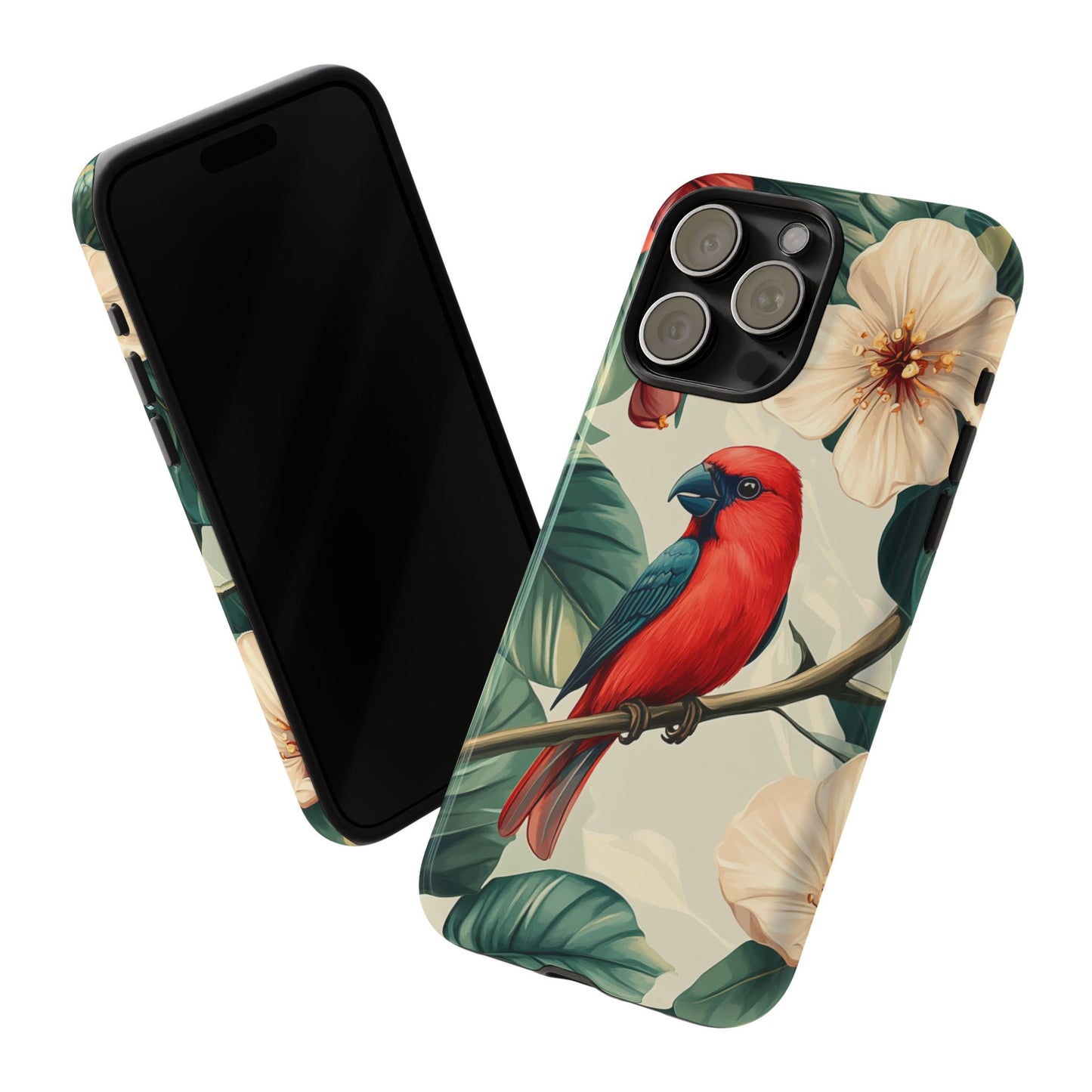 Tropical Bird and Hibiscus Phone Case – iPhone, Google Pixel, Samsung Galaxy