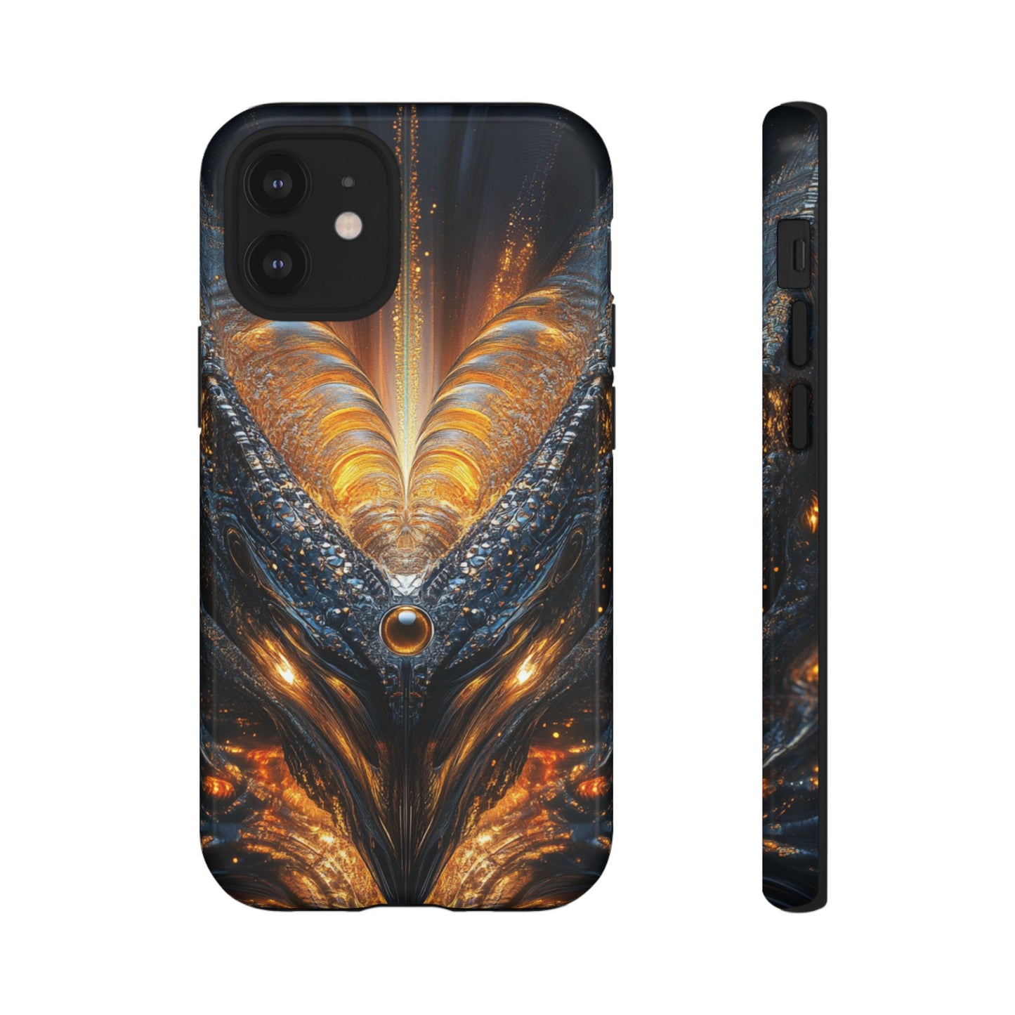 Obsidian Flare Fractal – Tough iPhone Case