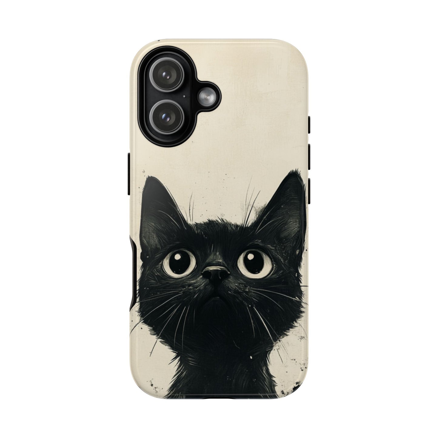 Black Cat Ink Sketch - Tough iPhone Case