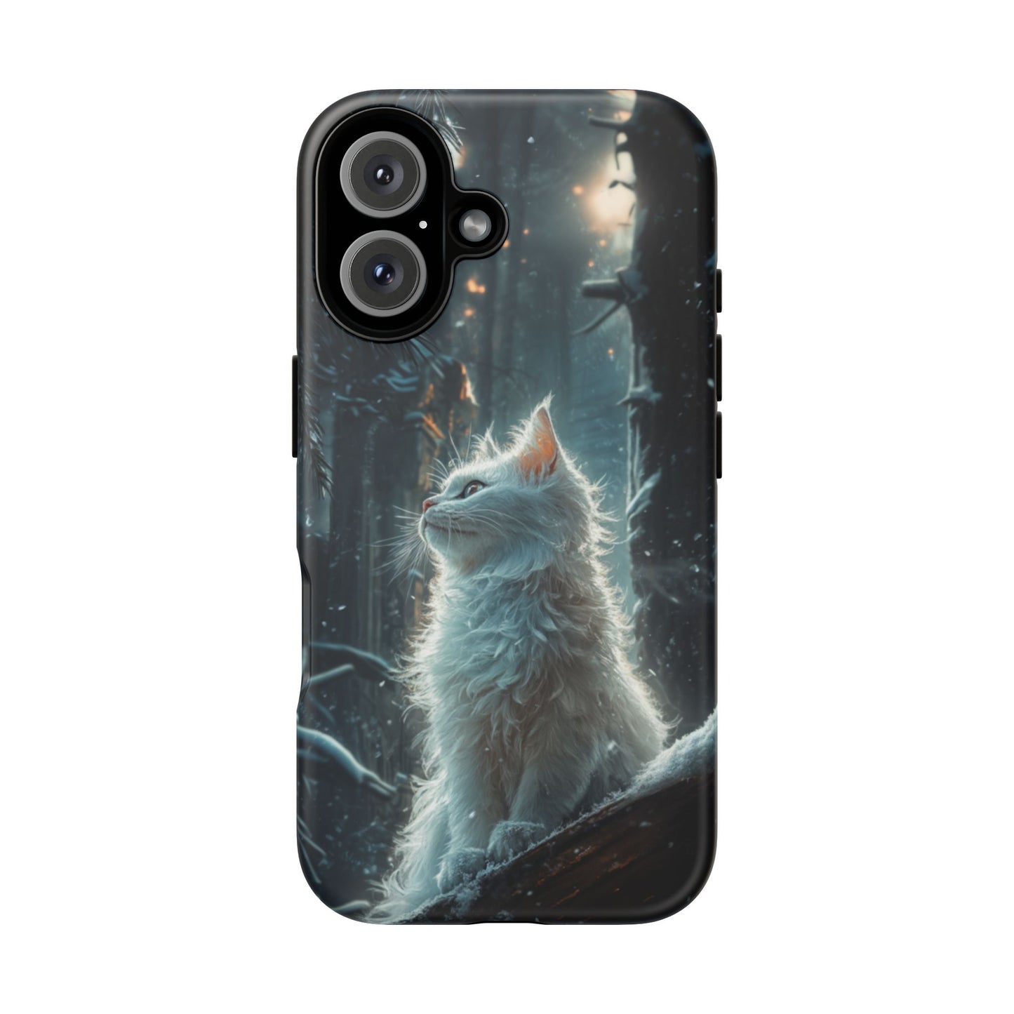 Winter Enchantment White Cat Phone Case - iPhone, Google Pixel, Samsung Galaxy