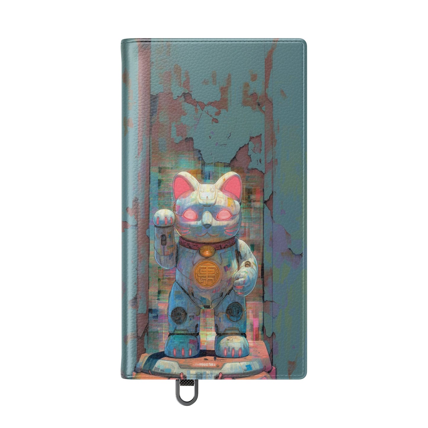 Cyber Lucky Cat - Wallet Flip Case