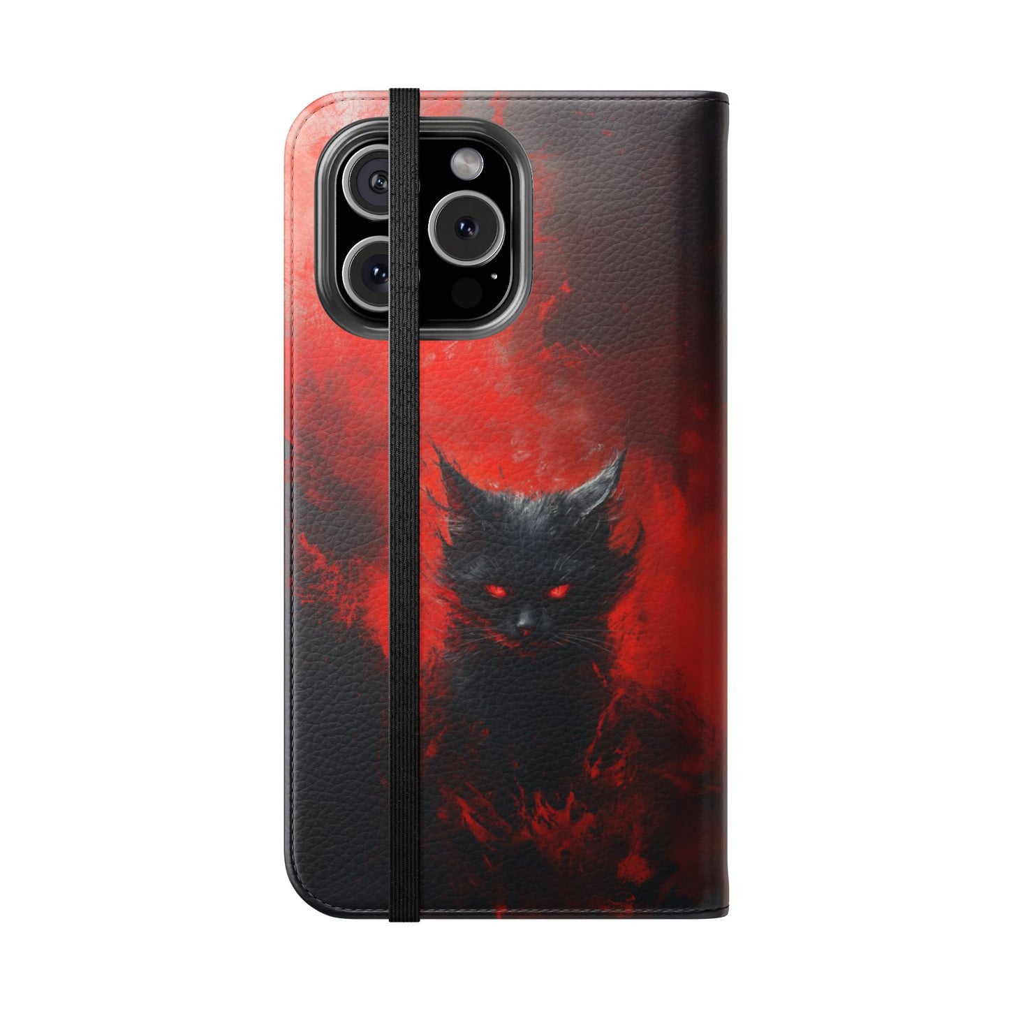 Fire Demon Black Cat - Wallet Flip Case