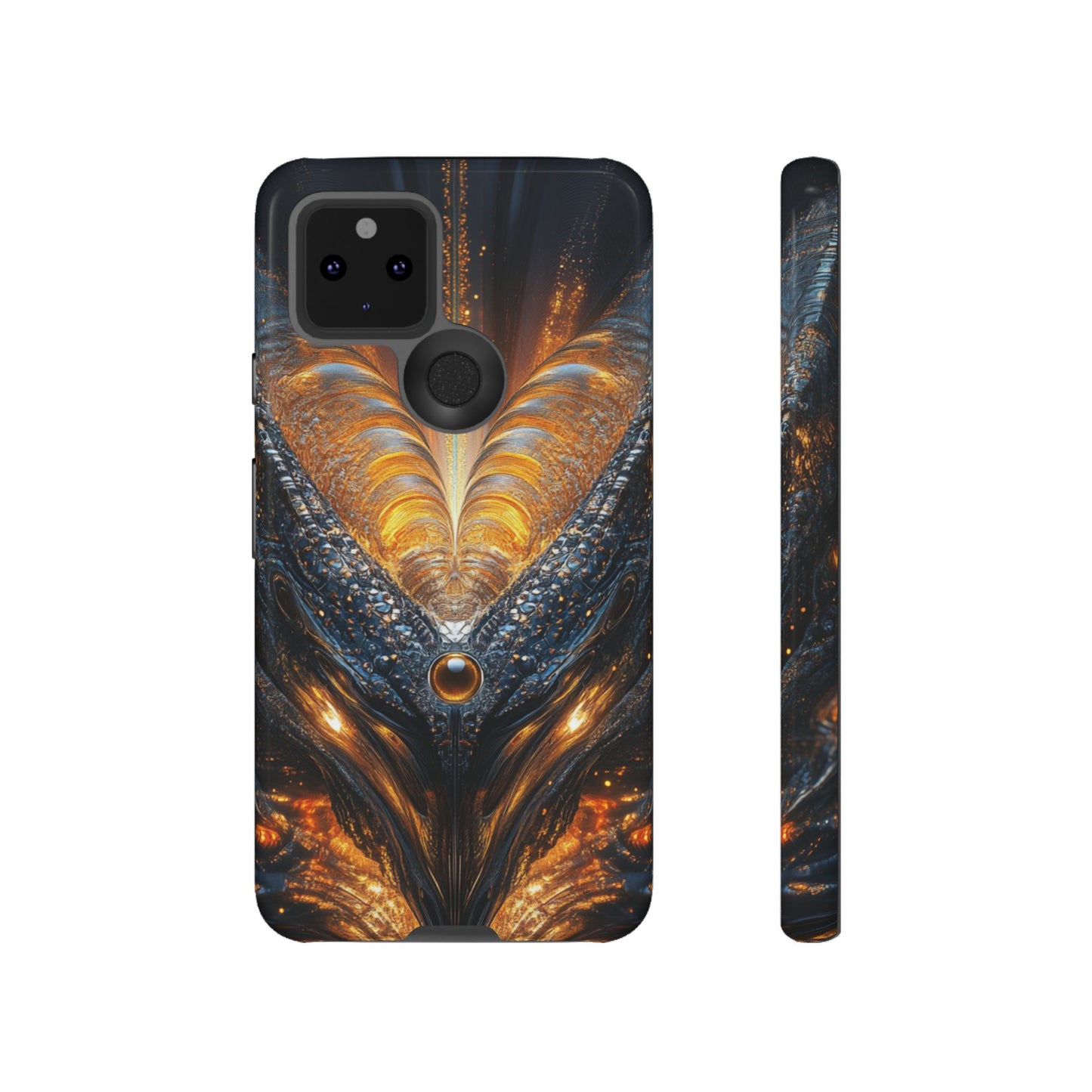 Obsidian Flare Fractal – Tough Google Pixel Case