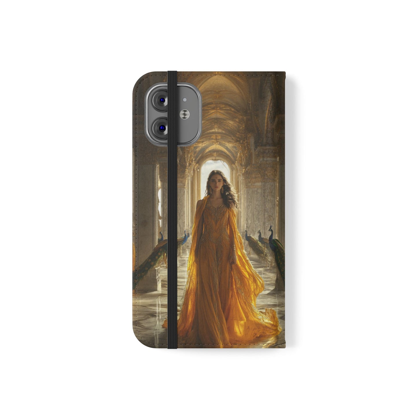 Hera Golden Palace Peacock Goddess - Wallet Flip Case