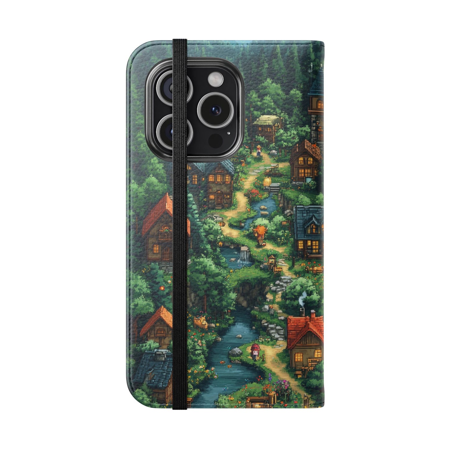 Pixel Forest Hamlet - Wallet Flip Case