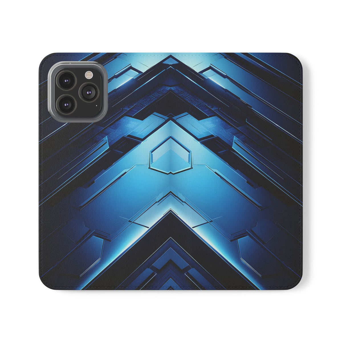 Blue Tech Matrix - Wallet Flip Case