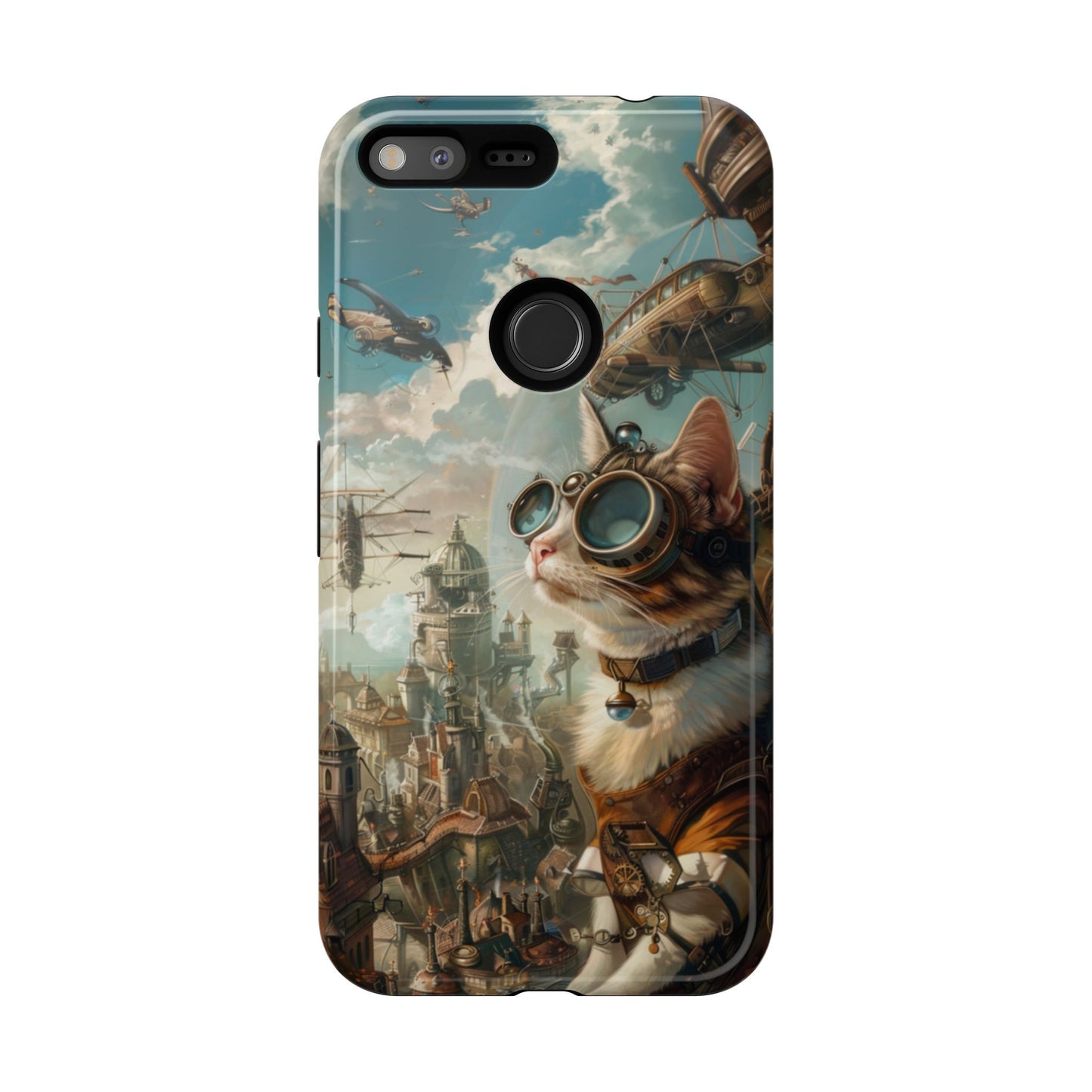 Steampunk Aviator Cat - Tough Google Pixel Case