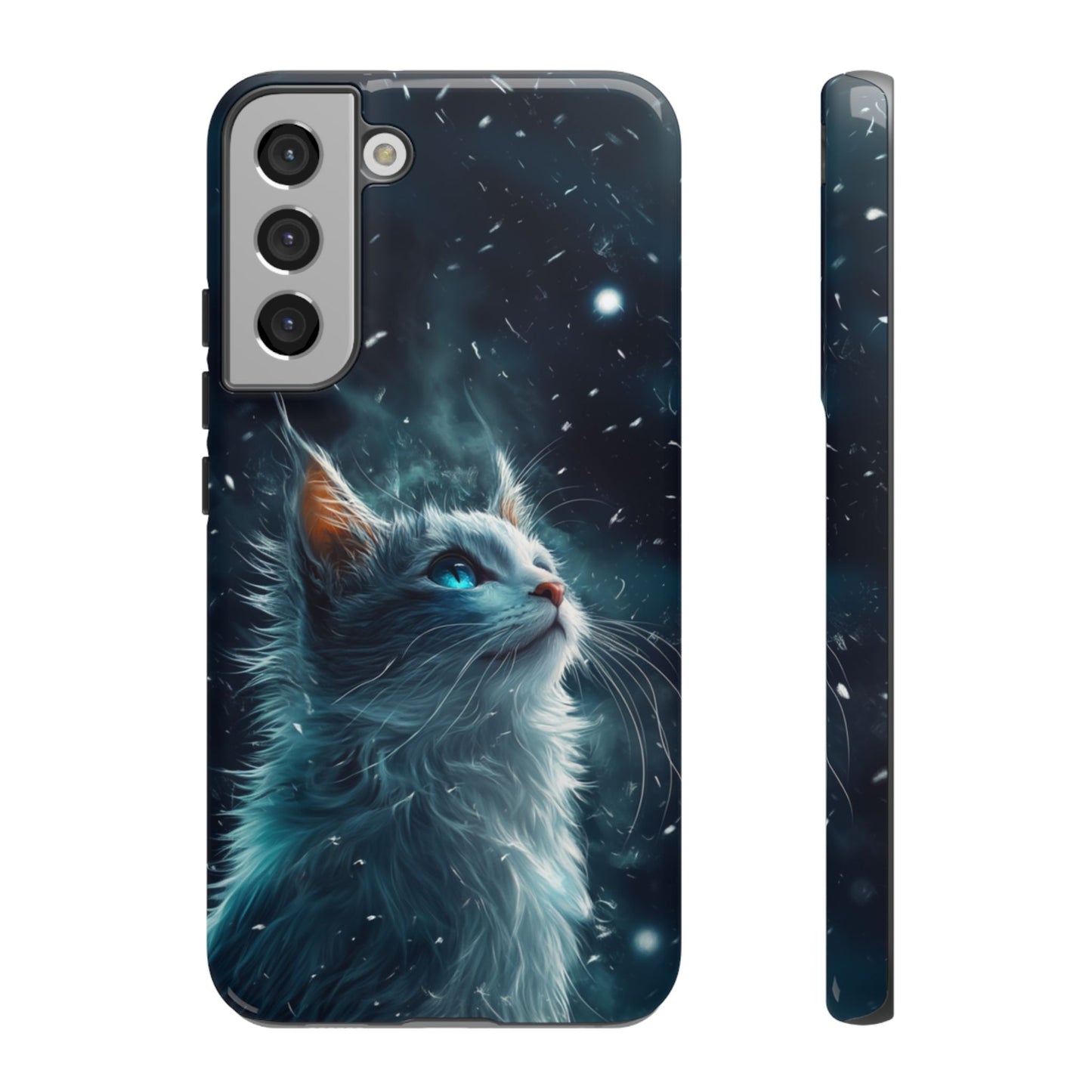 Ethereal Gaze White Cat Phone Case - iPhone, Google Pixel, Samsung Galaxy