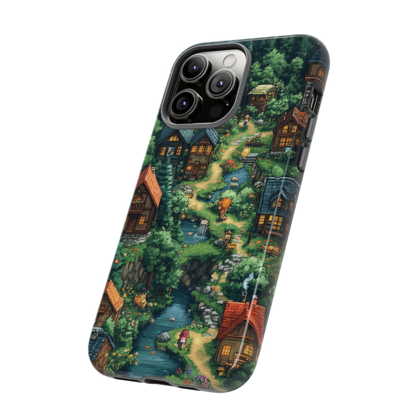 Enchanted Village: Pixel Paradise Phone Case - iPhone, Google Pixel, Samsung Galaxy