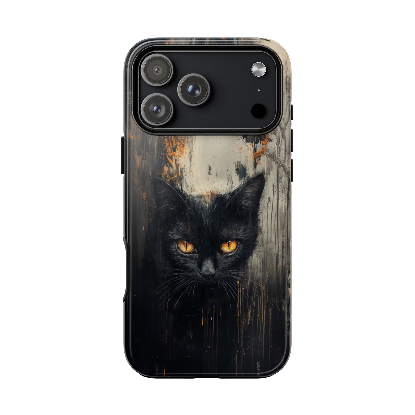Black Cat Shadow Gaze - Tough iPhone Case