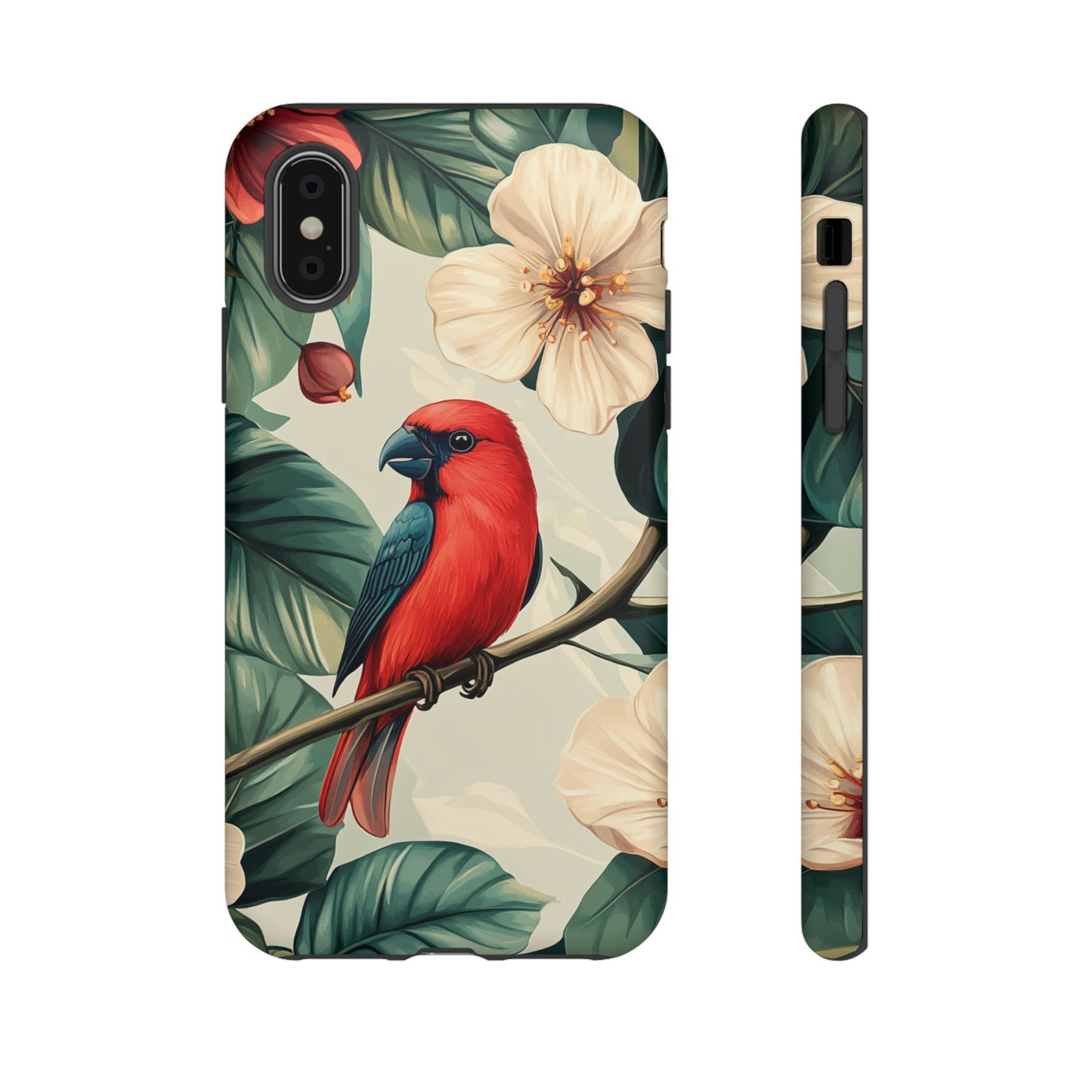 Tropical Bird and Hibiscus Phone Case – iPhone, Google Pixel, Samsung Galaxy