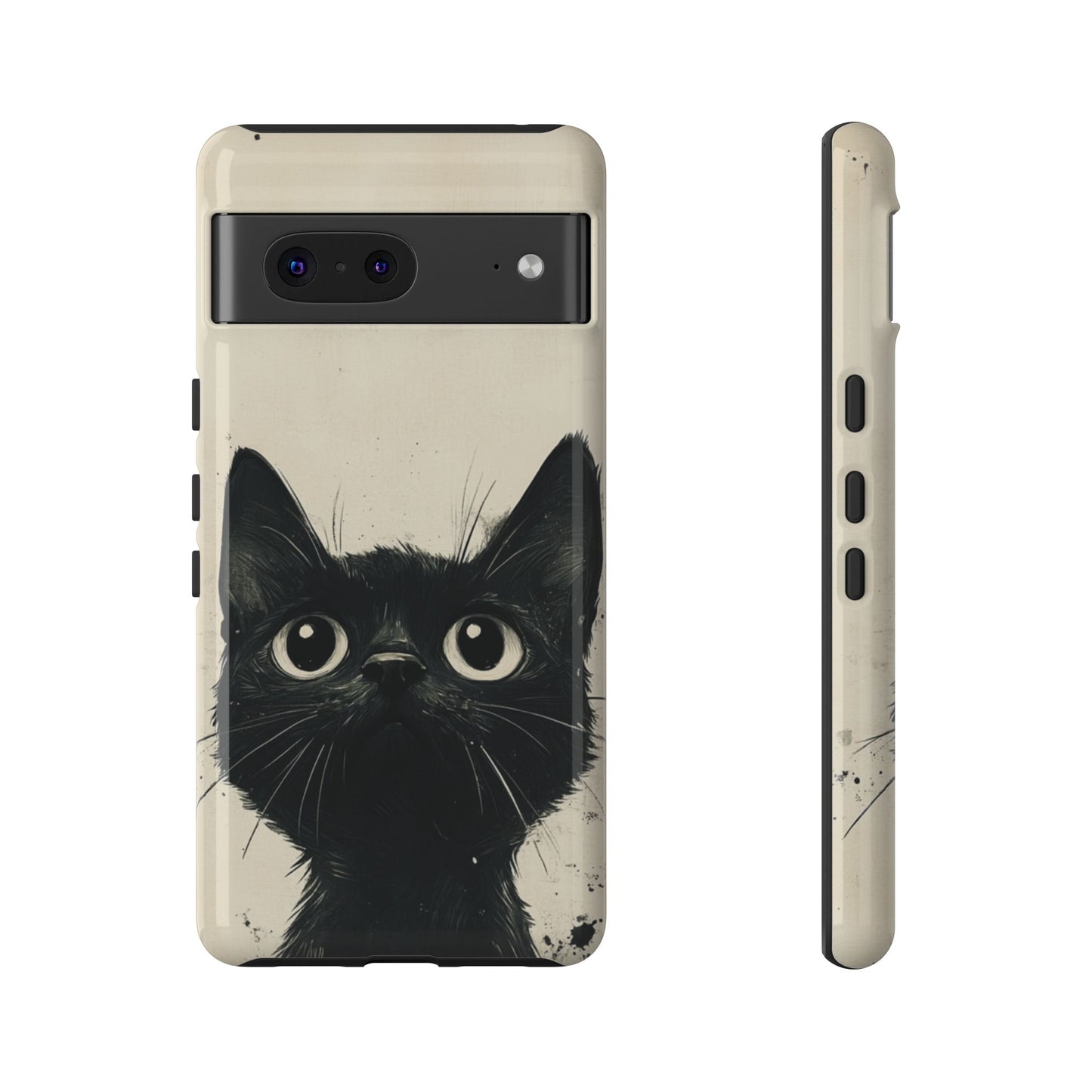 Black Cat Ink Sketch - Tough Google Pixel Case