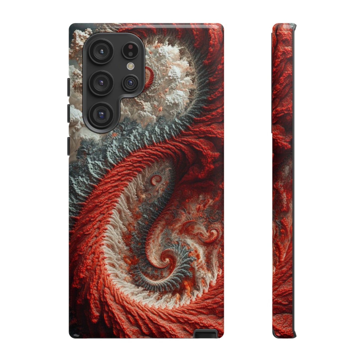 Crimson Spiral Fractal – Tough Samsung Galaxy Case