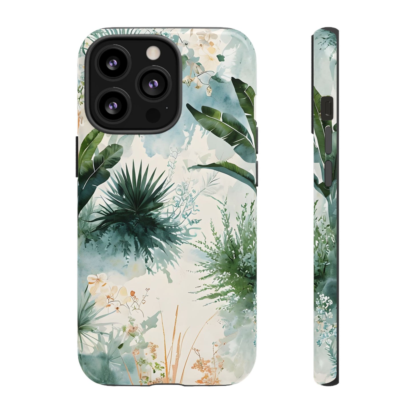 Tropical Botanical Watercolor - Tough iPhone Case