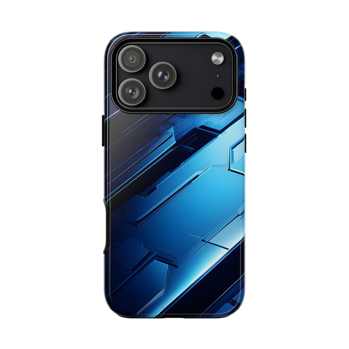 Blue Tech Matrix - Tough iPhone Case
