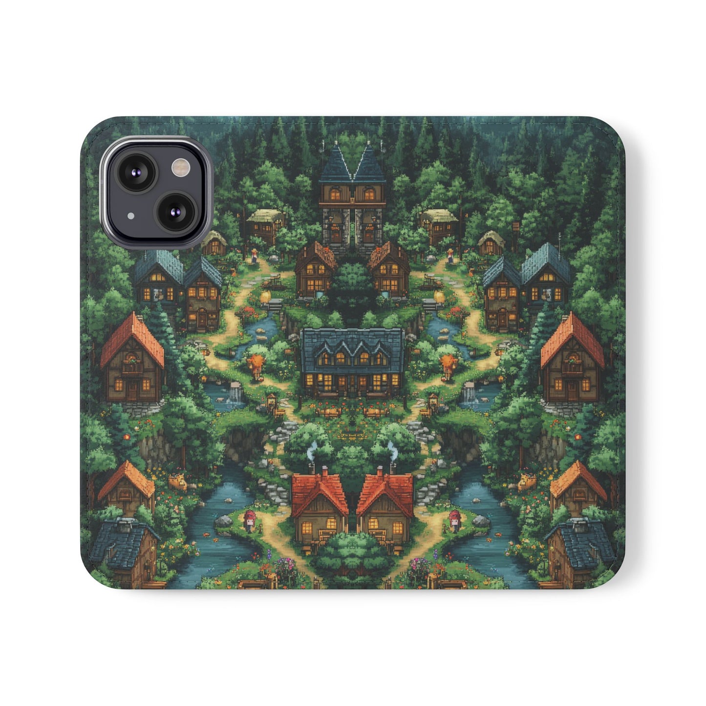 Pixel Forest Hamlet - Wallet Flip Case