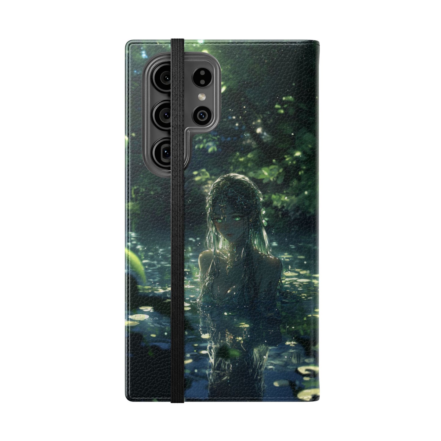 Forest Water Nymph Green Eyes Pond - Wallet Flip Case