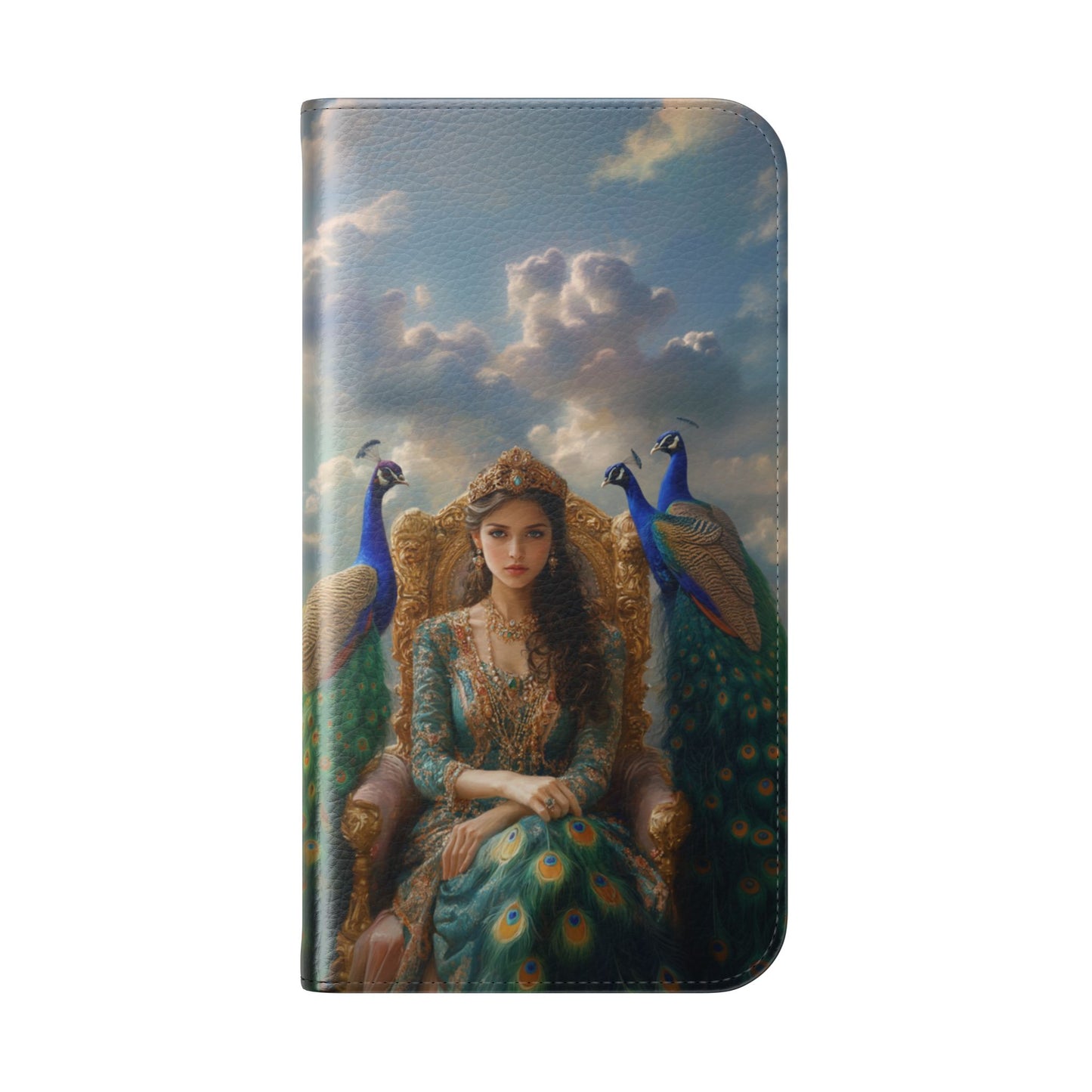 Hera Peacock Empress Golden Throne - Wallet Flip Case