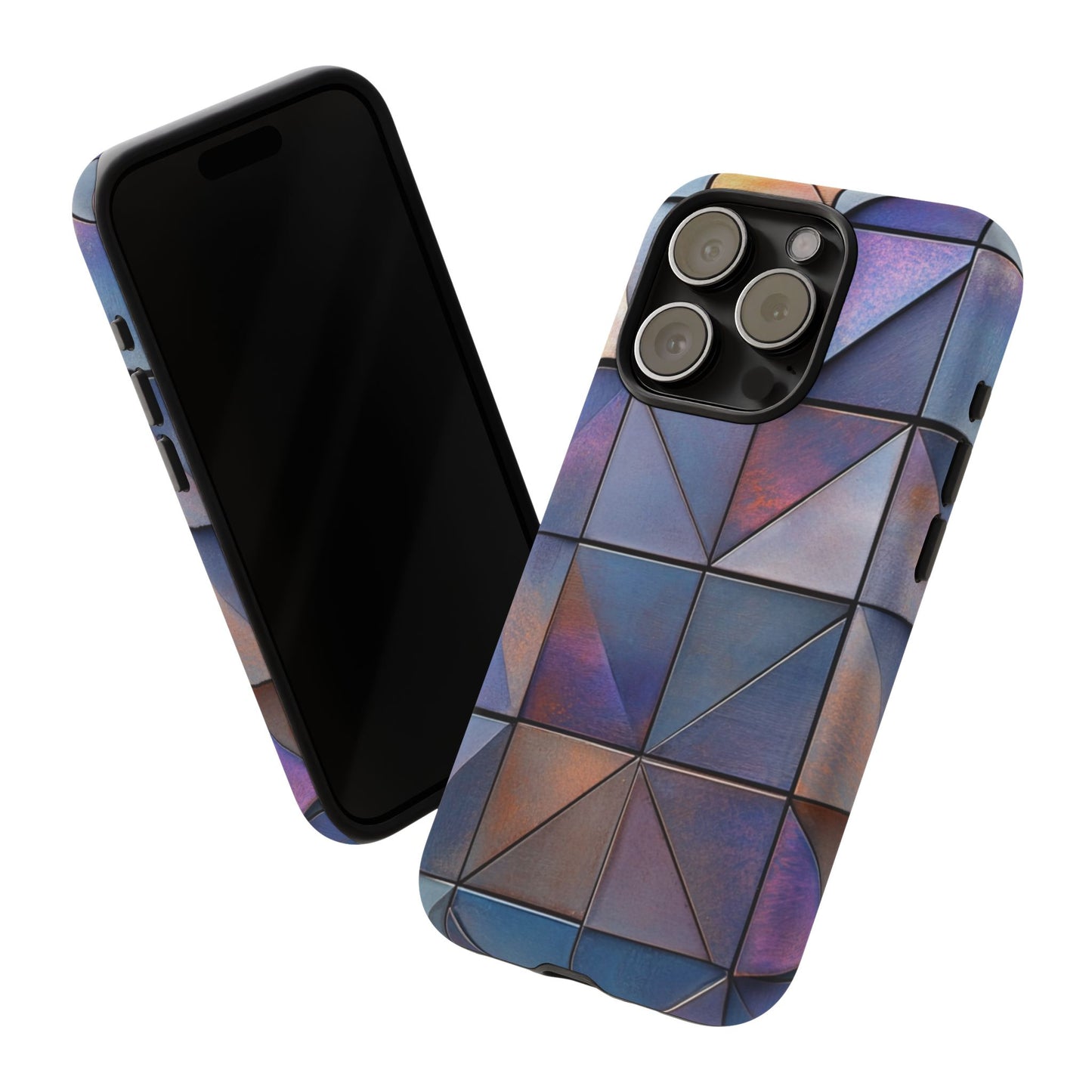 Iridescent Geometric Triangles Phone Case - iPhone, Samsung Galaxy, Google Pixel