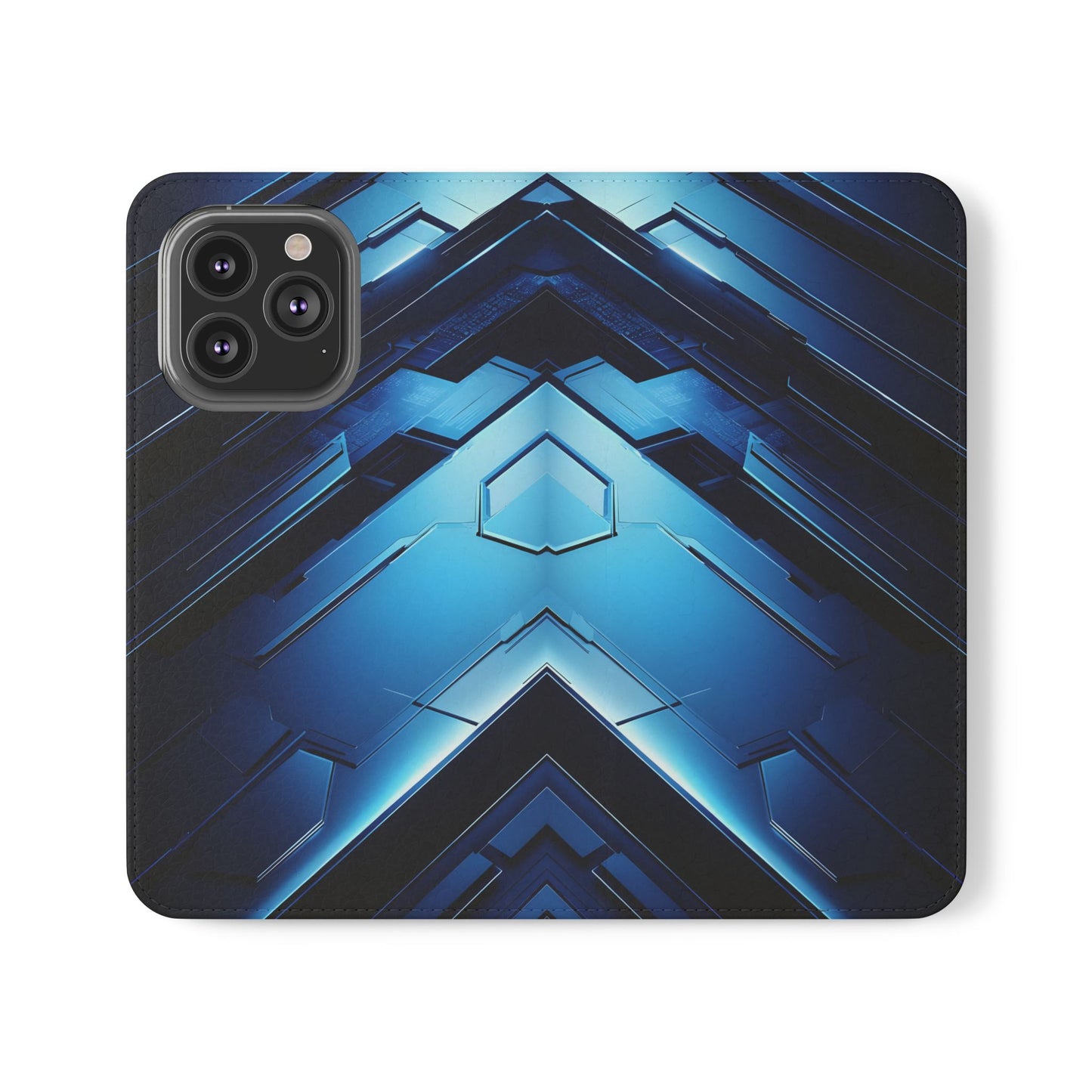 Blue Tech Matrix - Wallet Flip Case