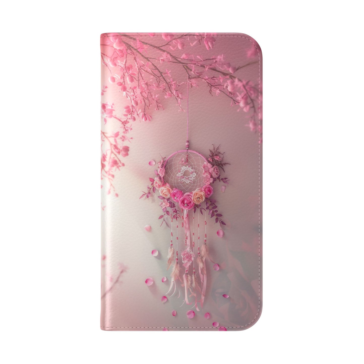 Pink Rose Dreamcatcher - Wallet Flip Case