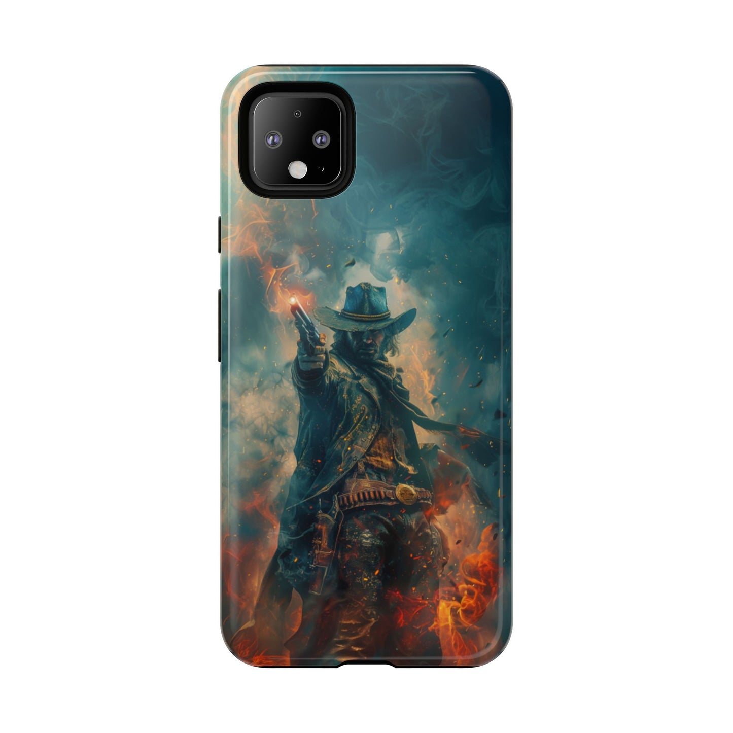 Flaming Outlaw Gunslinger – Tough Google Pixel Case