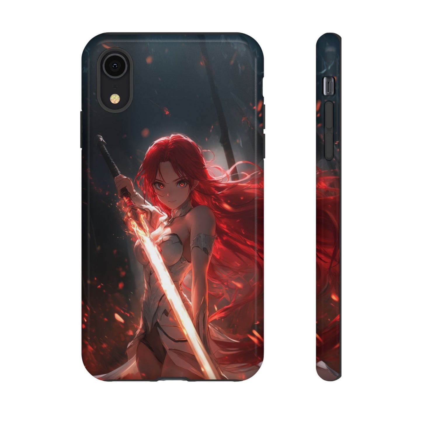 Crimson Ember Warrior – Tough iPhone Case