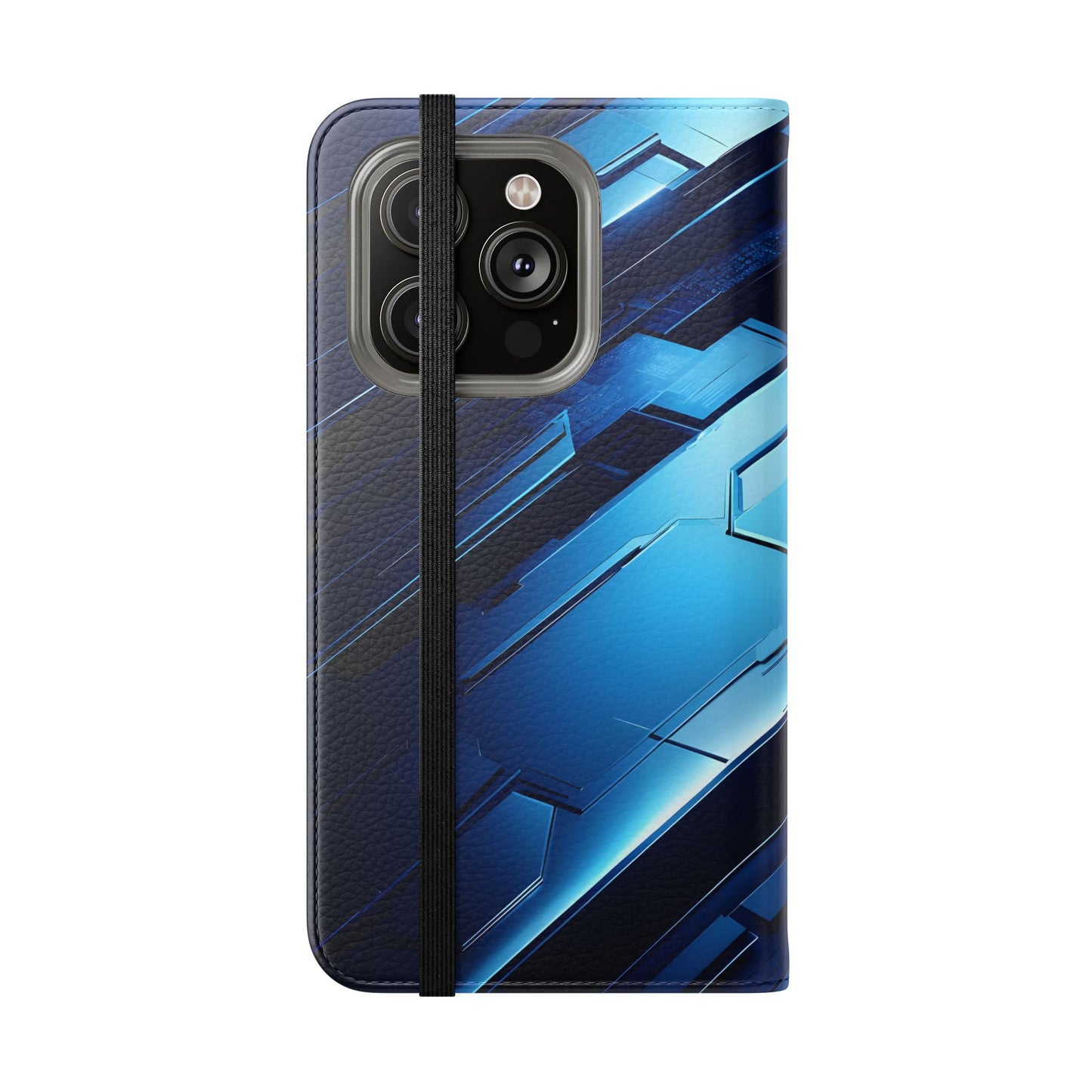Blue Tech Matrix - Wallet Flip Case