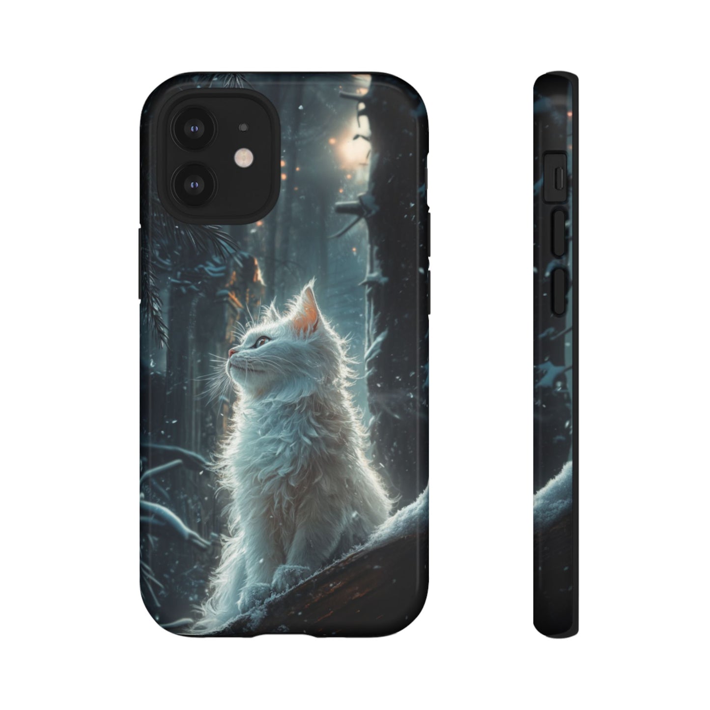 Winter Enchantment White Cat Phone Case - iPhone, Google Pixel, Samsung Galaxy